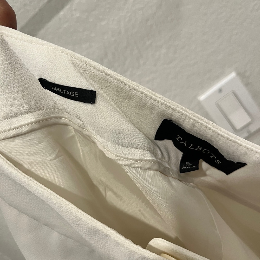 Talbots Heritage Cream Boot Cut Pants|8 Long